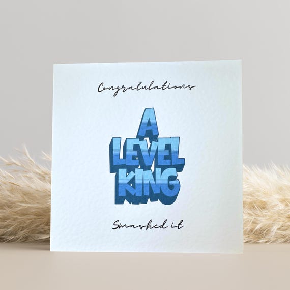 A Level Congratulations Card: Exam Results Card