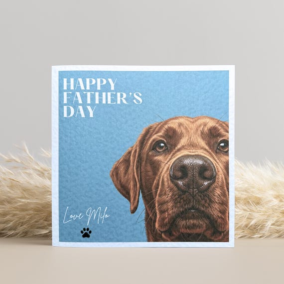 Fox Red Labrador Father's Day Card