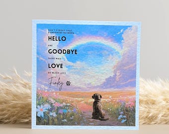 Dog loss card, dog, chocolate labrador