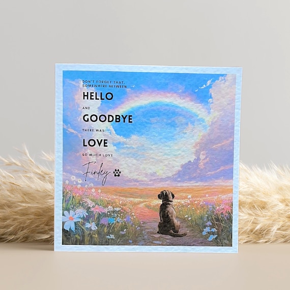 Dog loss card, dog, chocolate labrador