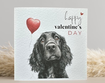 Black Cocker Spaniel Love Card