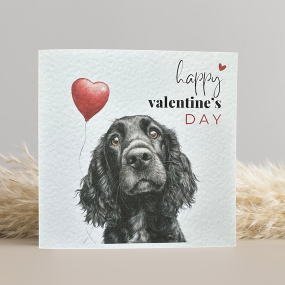 Black Cocker Spaniel Love Card