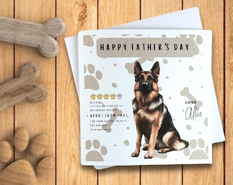German Shepherd Father's Day Card