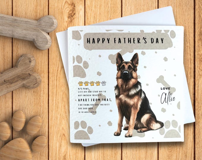 German Shepherd Father's Day Card