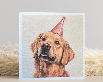 Golden Retriever Birthday Card