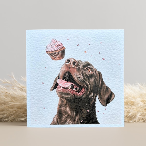 Chocolate Labrador Birthday Card