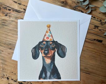 Dachshund Sausage Dog Birthday Card