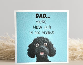 Black cockapoo Card