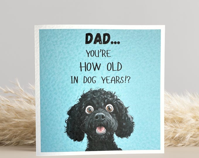 Black cockapoo Card
