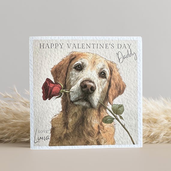 Golden Retriever Love Card