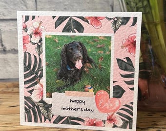 Personalized Dog Photo Mothers Day Card: From the Dog