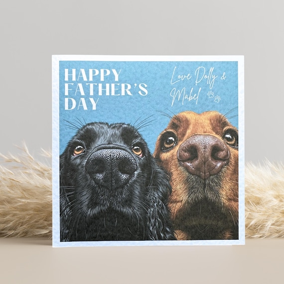 Red and Black Cocker Spaniel Father's Day Card