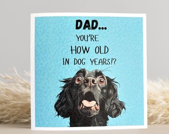 Black Cocker Spaniel Birthday Card
