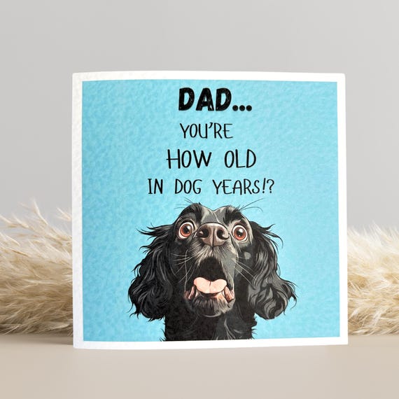 Black Cocker Spaniel Birthday Card