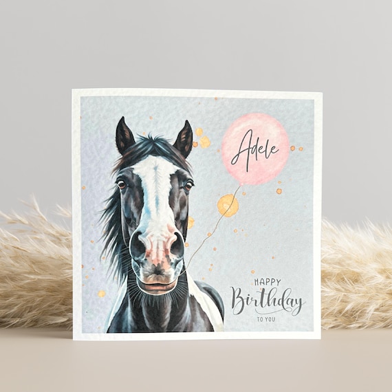 Personalised Horse Birthday Card