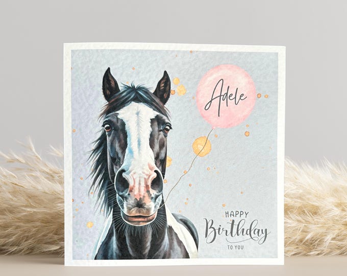 Personalised Horse Birthday Card