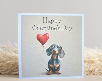 Dachshund Valentine's Day Card: Dog Lover Gift
