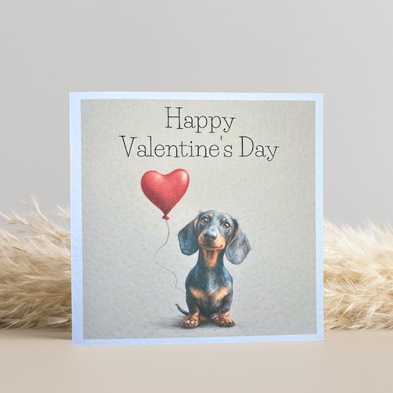 Dachshund Valentine's Day Card: Dog Lover Gift