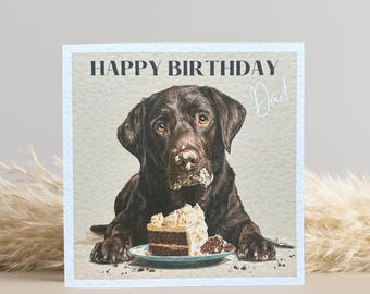 Chocolate Labrador Birthday Card