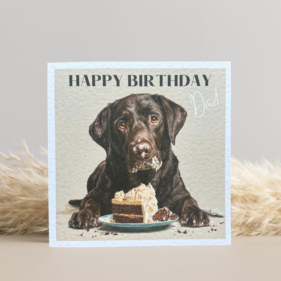 Chocolate Labrador Birthday Card