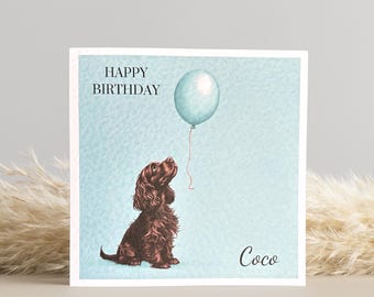 Cocker Spaniel Birthday Card