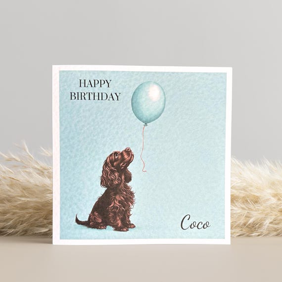 Cocker Spaniel Birthday Card