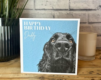 Black Cocker Spaniel Birthday Card