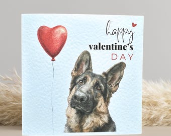 German Shepherd Valentine's Day Card