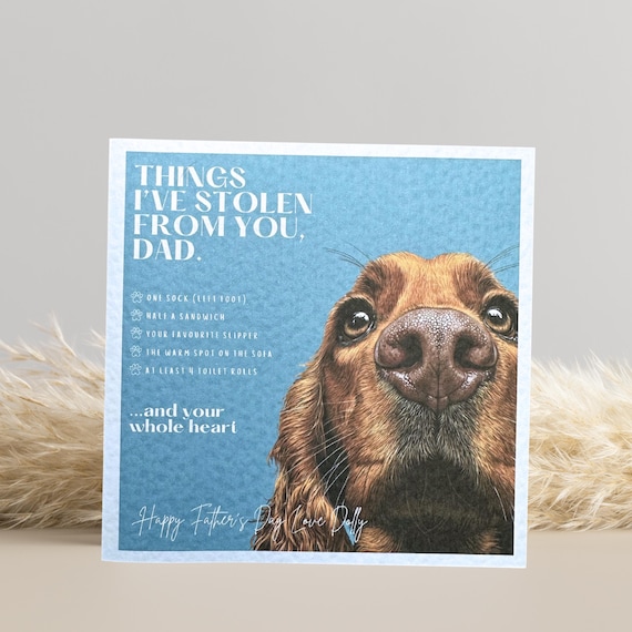 Red Cocker Spaniel Father's Day Card