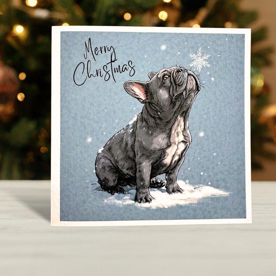 French Bulldog Christmas Card: Frenchie Christmas Holiday