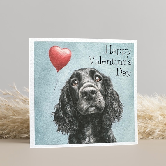 Black Cocker Spaniel Love Card