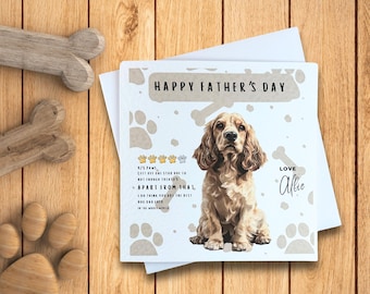 Lemon Roan Cocker Spaniel Father's Day Card