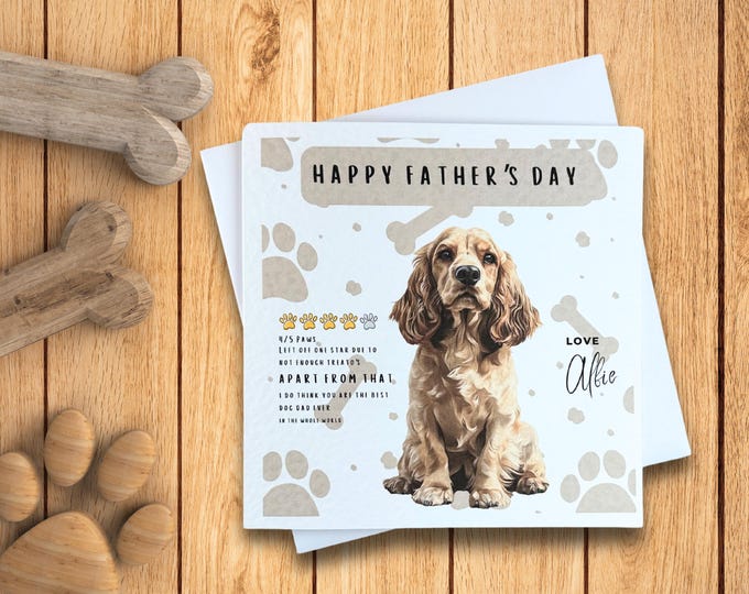 Lemon Roan Cocker Spaniel Father's Day Card