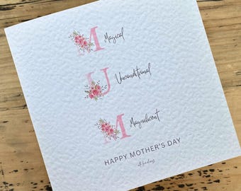 Mothers Day Card: Floral Design