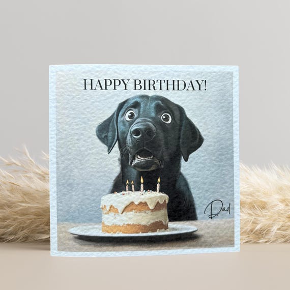 Personalised Labrador Birthday Card