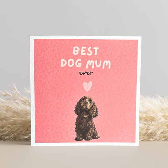 Brown Cocker Spaniel Mothers Day Card