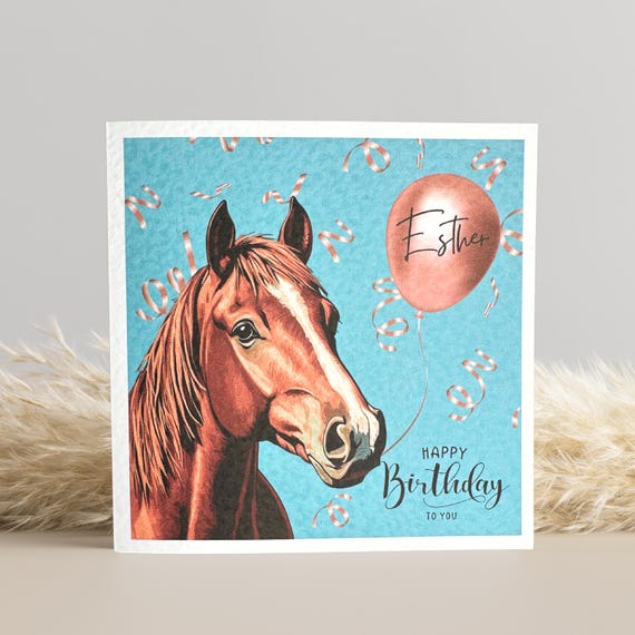Personalised Horse Birthday Card