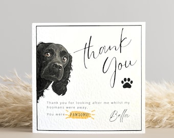 Black Cocker Spaniel Thank you Card
