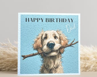 Golden Retriever Birthday Card