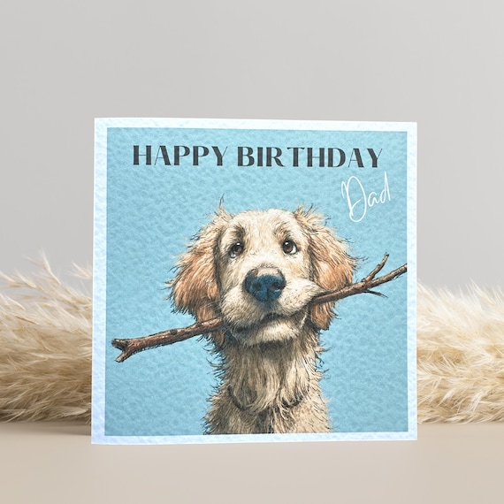Golden Retriever Birthday Card
