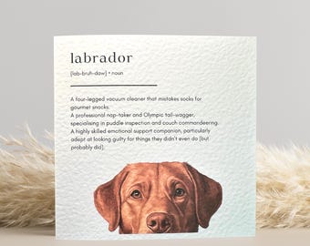 Fox red Labrador Birthday Card