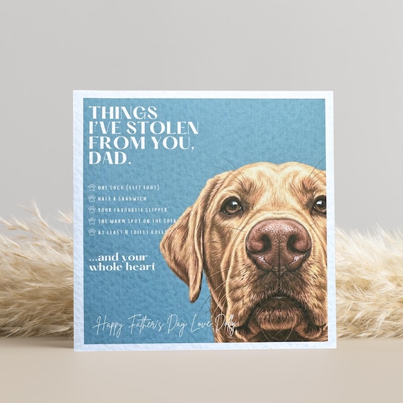 Yellow Labrador Father's Day Card