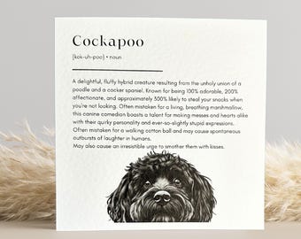 Black cockapoo Card