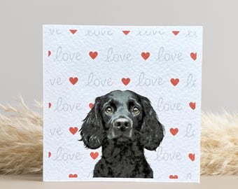 Black Cocker Spaniel Love Card