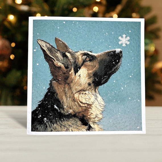 German Shepherd Christmas Card: Christmas Holiday