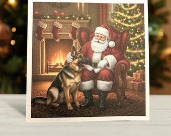 German Shepherd Christmas Card: Christmas Holiday