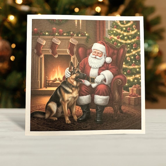 German Shepherd Christmas Card: Christmas Holiday