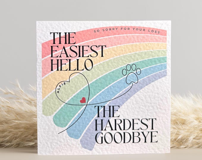 Pet Loss Card, Condolences, Dog pet Loss