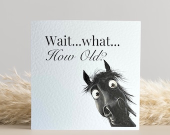 Black Horse Birthday Card