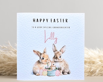 Easter Card for Family: easter eggs personalised